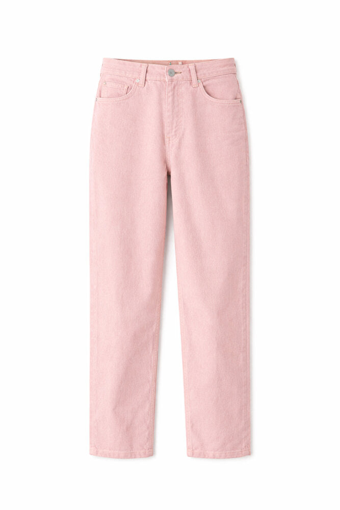 10906 Kadın %100 Pamuk Staright Fit Kot Pantolon