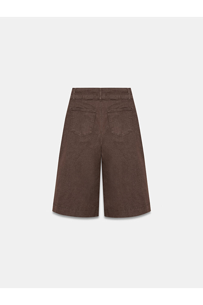 72291 Orta Bel Denim Bermuda-Kahve