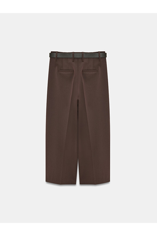 72640 Düz Paça Pantolon-Açık Taş