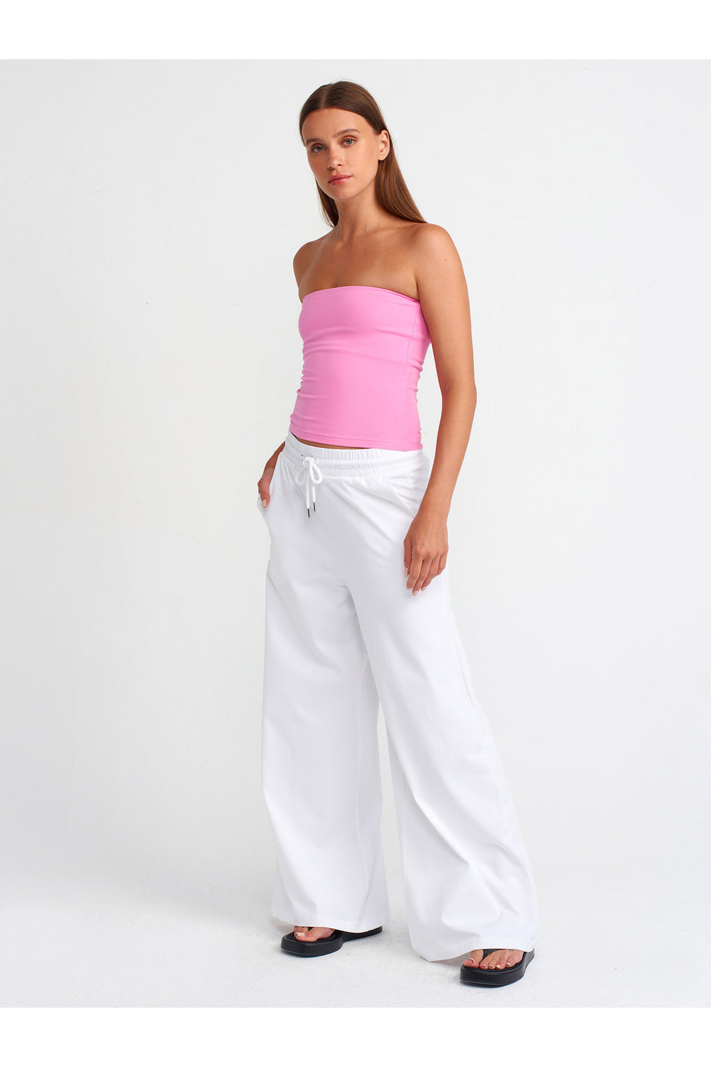 20659 Bandeau Top-Açık Sarı - Pembe