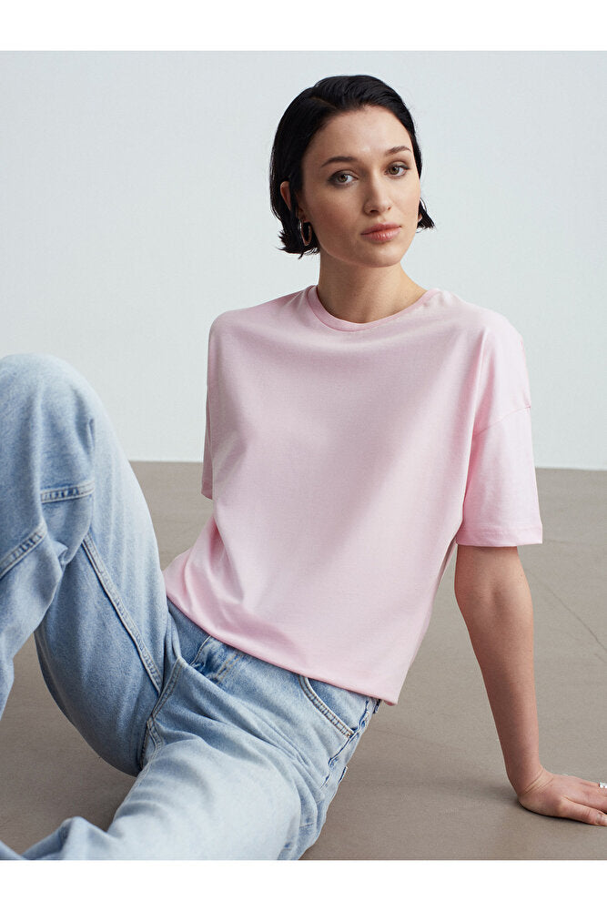 3683 Basic T-Shirt-Açık Sarı