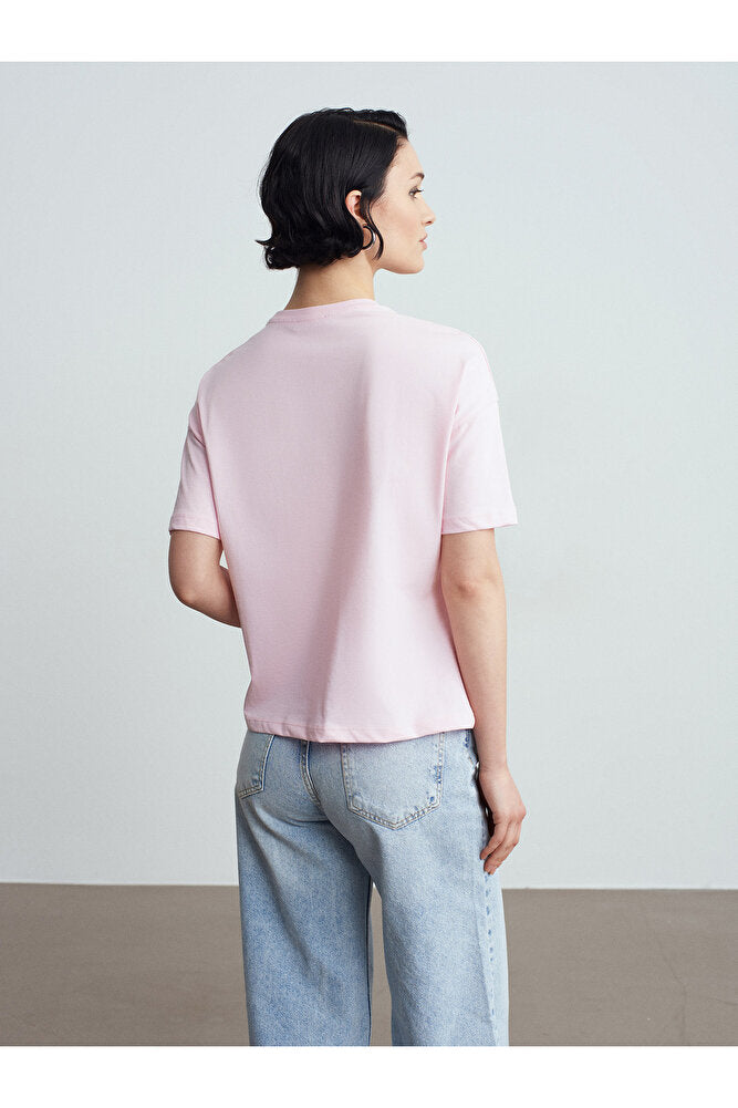 3683 Basic T-Shirt-Açık Sarı