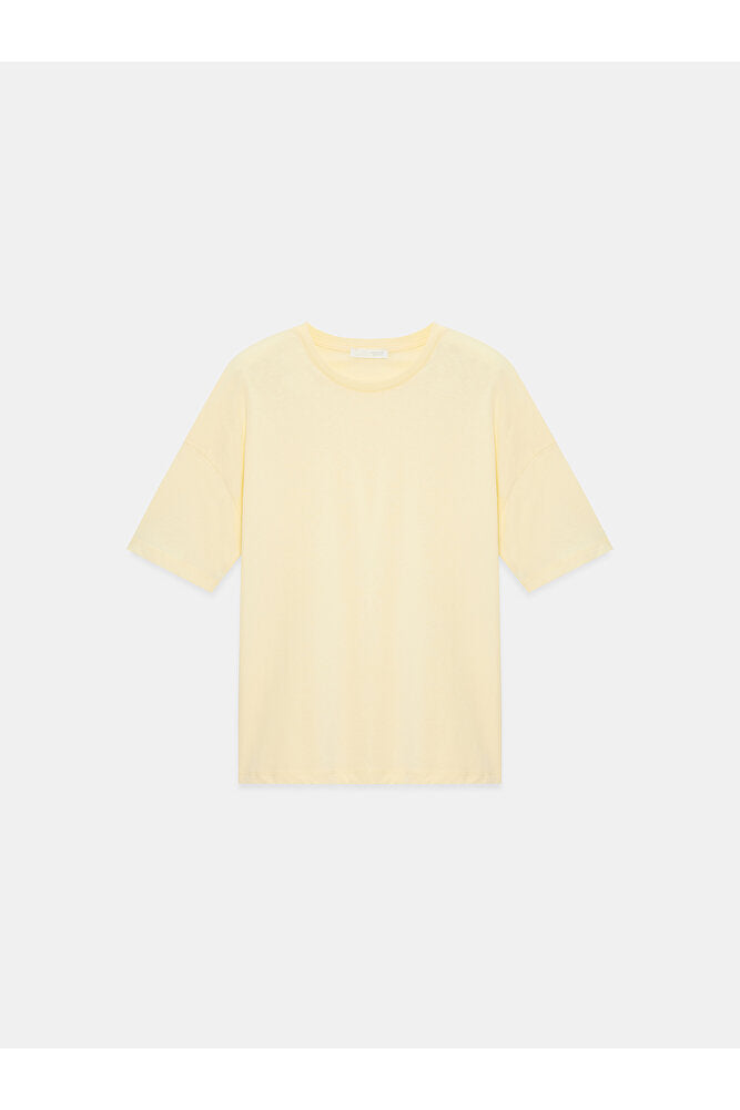 3683 Basic T-Shirt-Açık Sarı