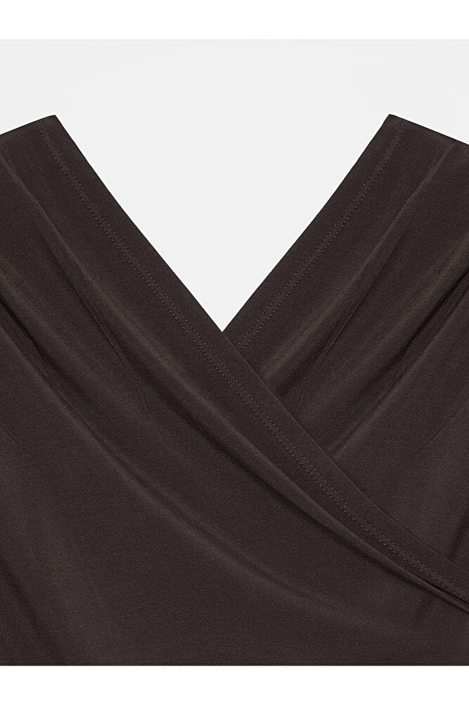 32659 Drapeli Kısa Kollu Top-Taş