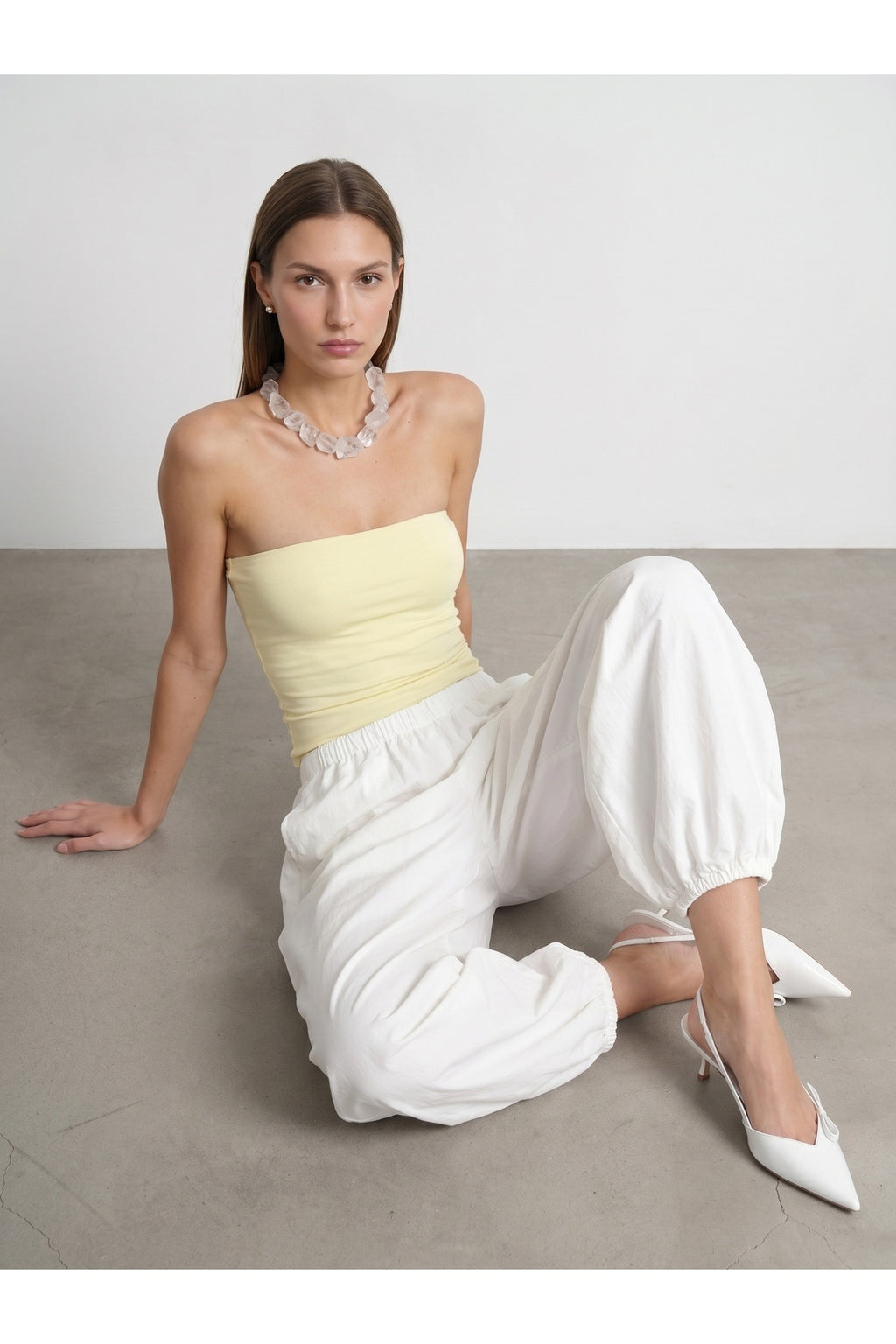 20659 Bandeau Top-Açık Sarı - Açık Sarı