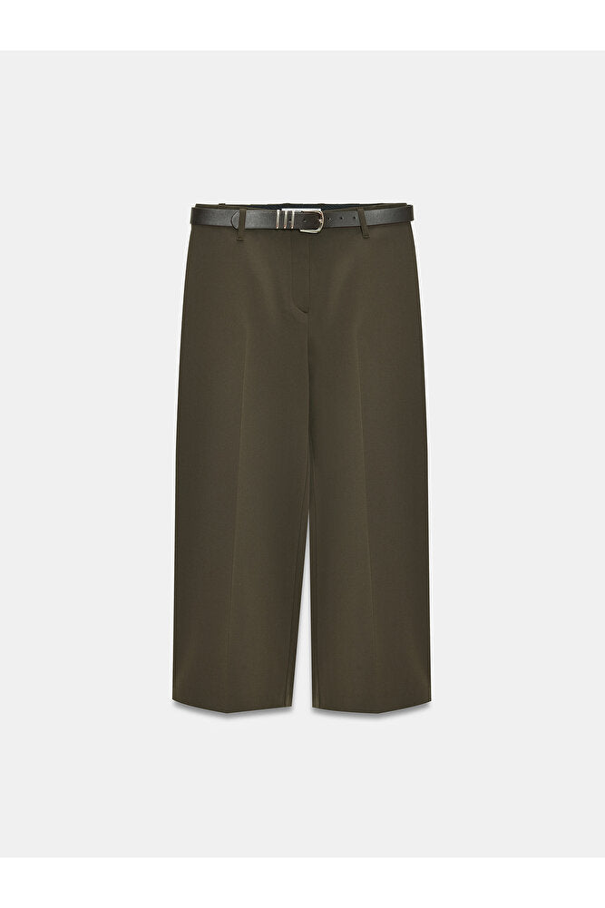 72640 Düz Paça Pantolon-Açık Taş
