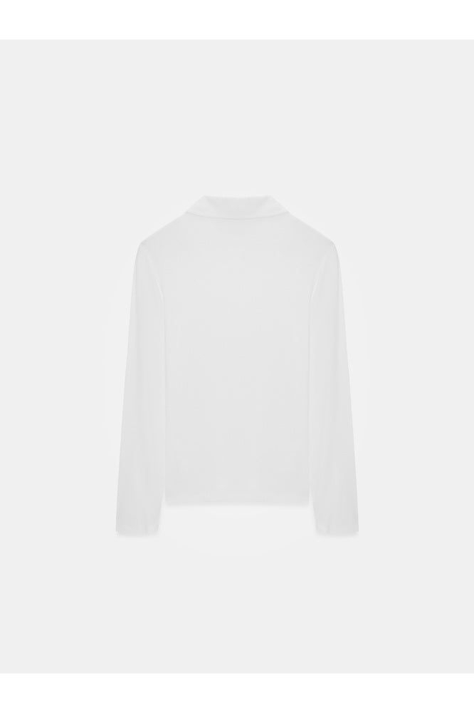 32671 Düğme Detaylı Polo Yaka Top-Açık Kahve