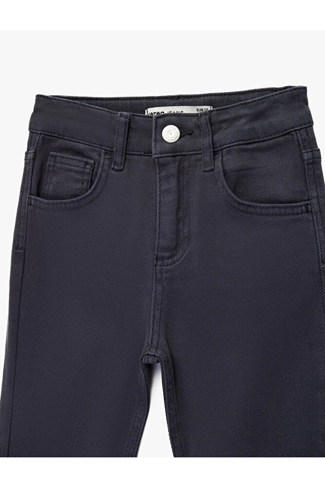 Straight Lacivert Erkek Çocuk Jean Pantolon 6SKB40015TD