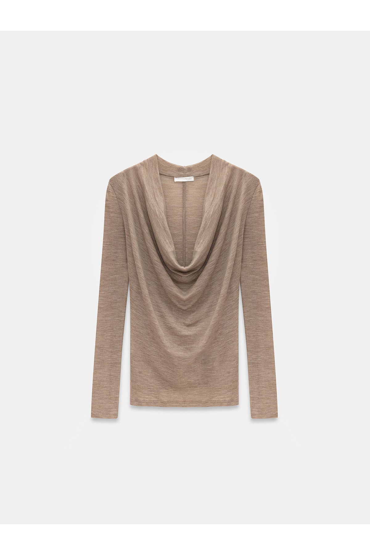 32595 %100 Yün Degaje Yaka Top-Füme M. - Vizon M.