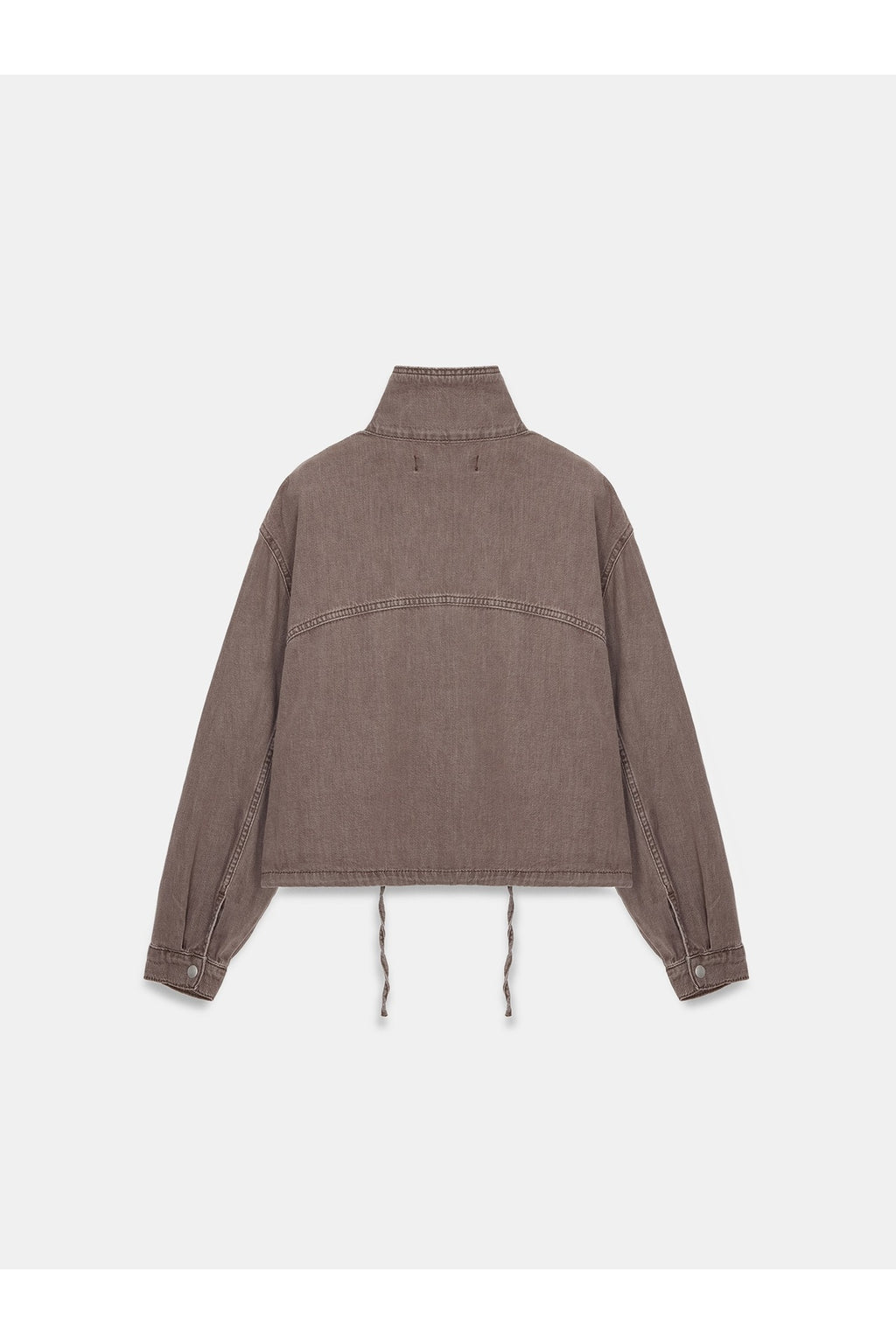 65391 %100 Pamuk Oversize Kot Ceket-Kahve - Kahve