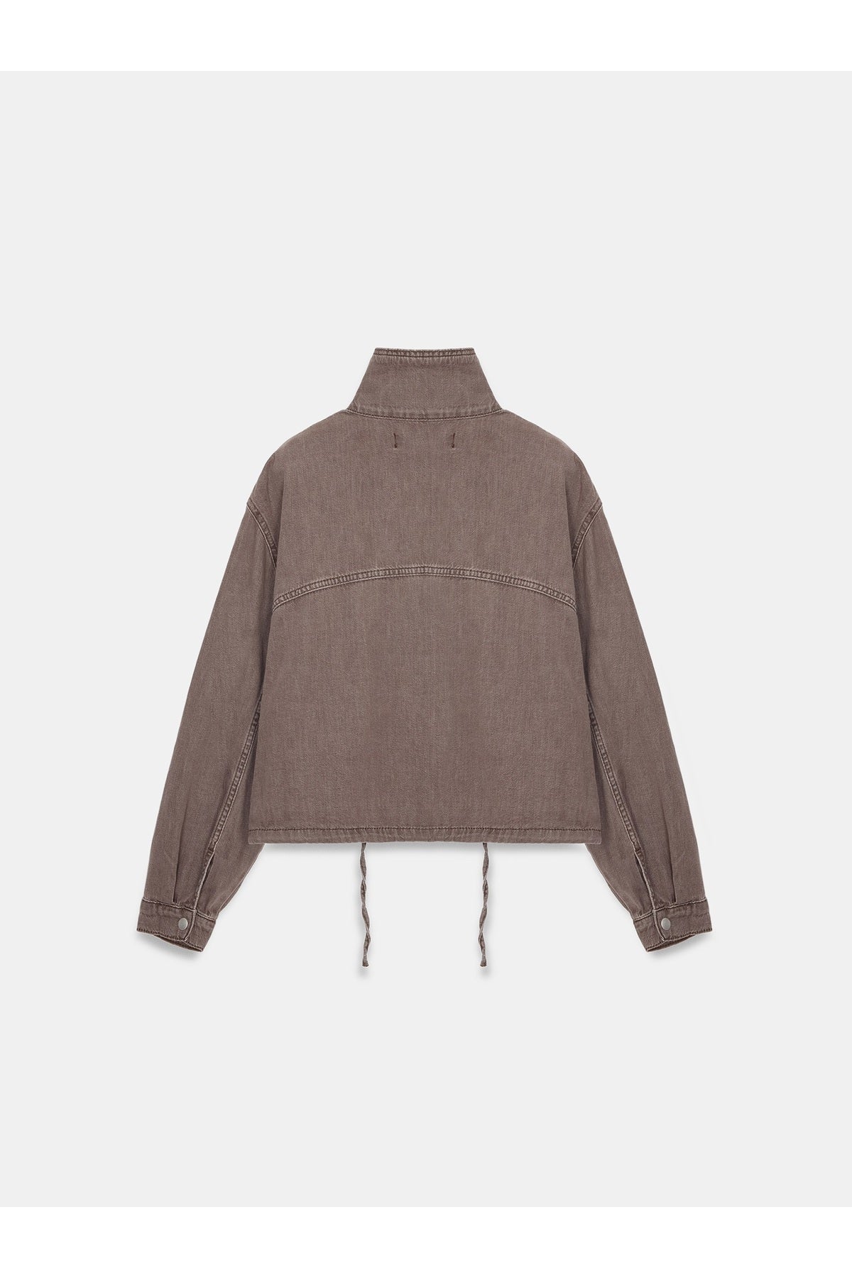 65391 %100 Pamuk Oversize Kot Ceket-Kahve - Kahve