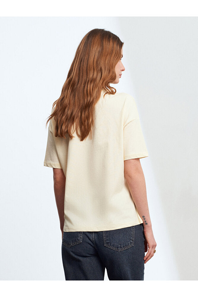 3683 Basic T-Shirt-Açık Sarı