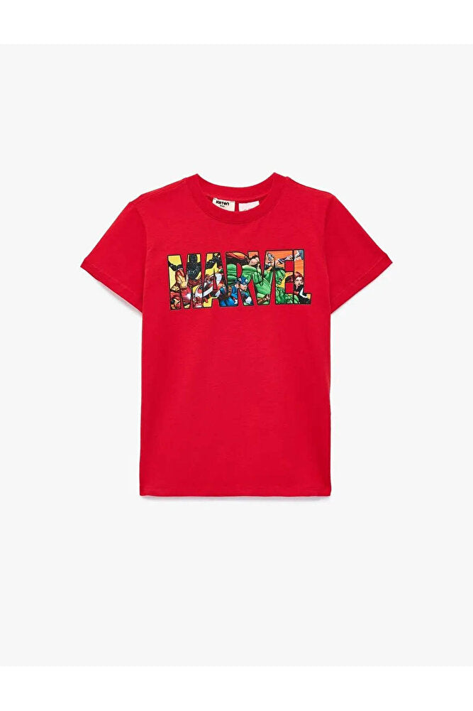 Lisanslı Marvel Baskılı Kırmızı Erkek Çocuk T-Shirt 6SKB10213TK