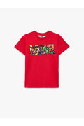 Lisanslı Marvel Baskılı Kırmızı Erkek Çocuk T-Shirt 6SKB10213TK