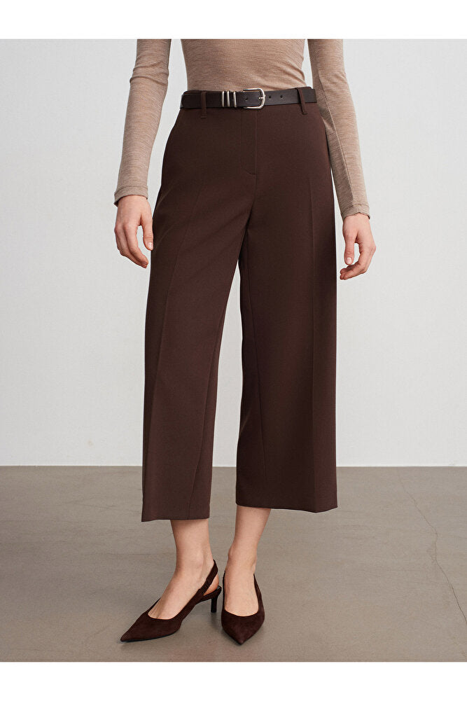 72640 Düz Paça Pantolon-Açık Taş