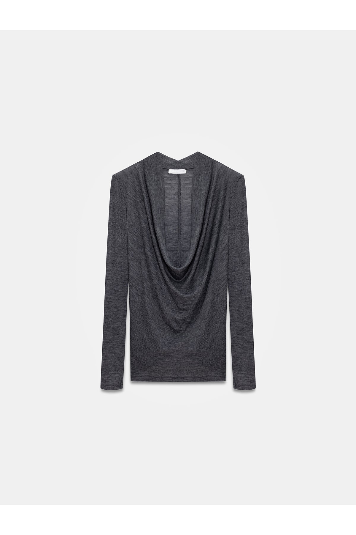 32595 %100 Yün Degaje Yaka Top-Füme M. - Füme M.