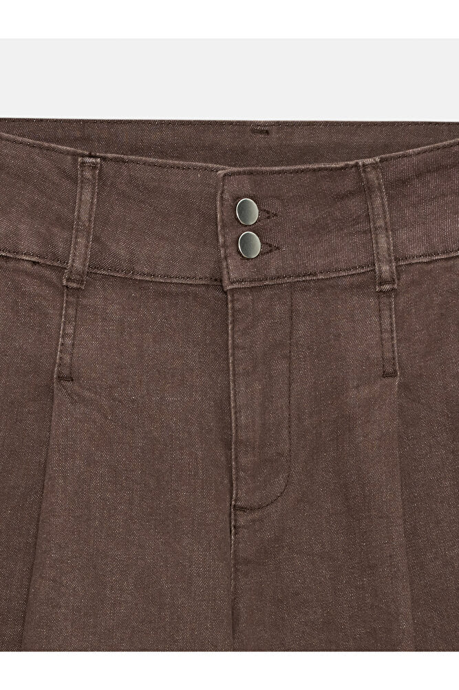 72291 Orta Bel Denim Bermuda-Kahve