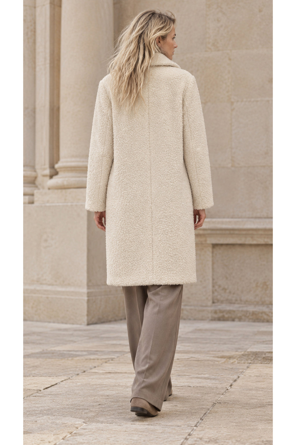 Kadın oversize kalıp tek duğme buklet kaşe astarlı 957
