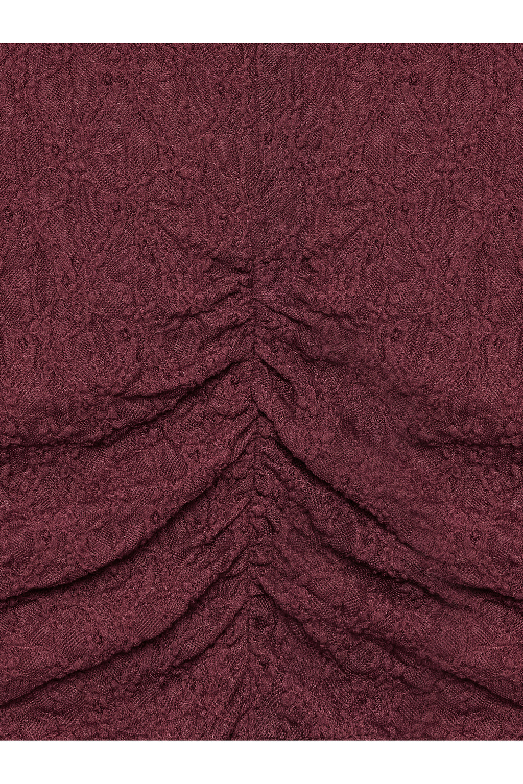 32492 Büzgülü Dantel Top-Siyah - Bordo