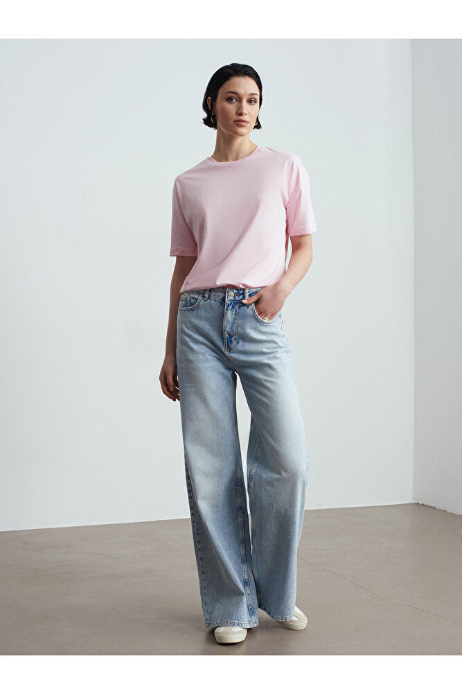 3683 Basic T-Shirt-Açık Sarı