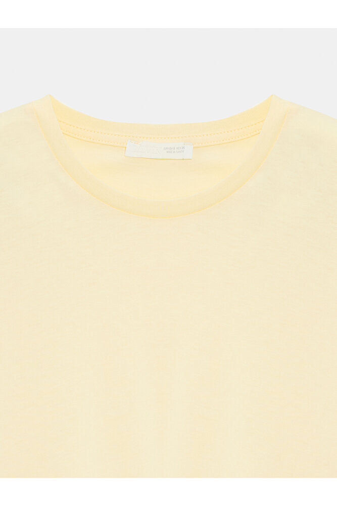 3683 Basic T-Shirt-Açık Sarı